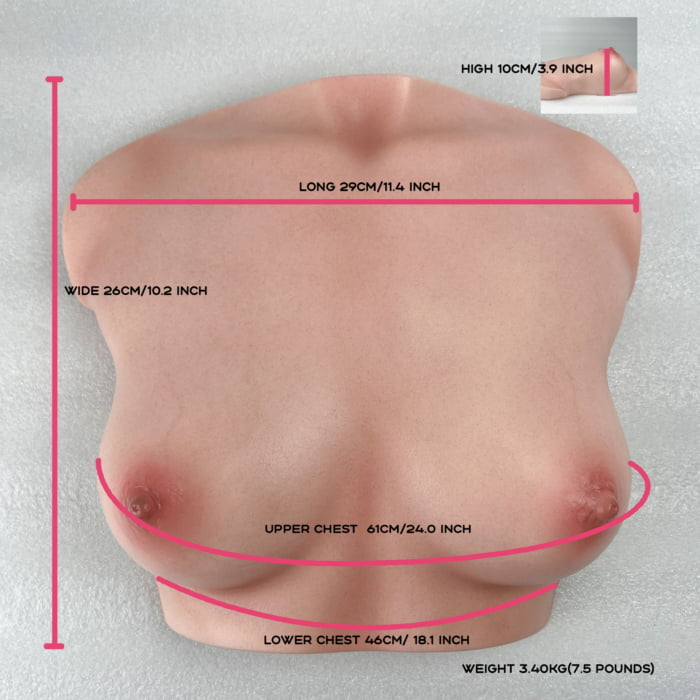 Lifelike Silicone Breasts Masturbator – B61