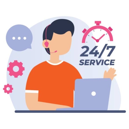 24 hour customer serviceVector Illustration Which can easily modify or edit Which can easily modify or edit